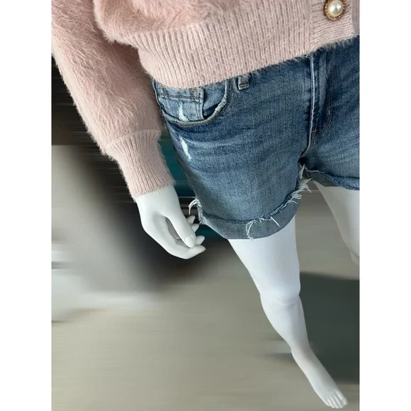 HEM & THREAD Beautiful blush button up cardigan S M L - Picture 6 of 7